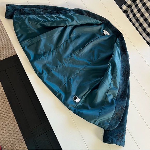 Coldwater Creek Jacquard Blazer Jacket Medium 10 12 Textured Embroidered - Picture 9 of 16